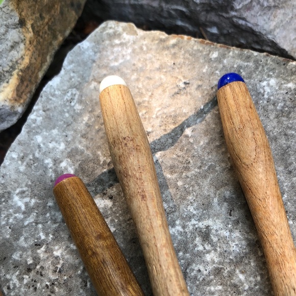 Set of Six Gently Used Fondue Forks-Wooden Handles-Vintage - Picture 7 of 13